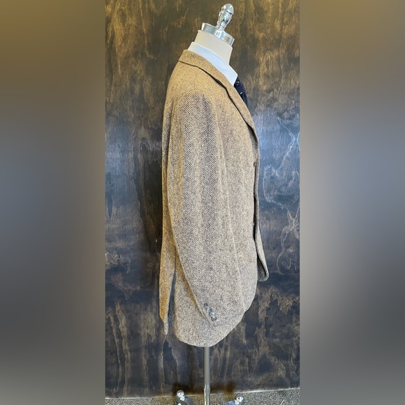 Polo by Ralph Lauren Vintage Hopsack Virgin Wool Jacket in Brown Size 46 R Italy - Picture 5 of 8